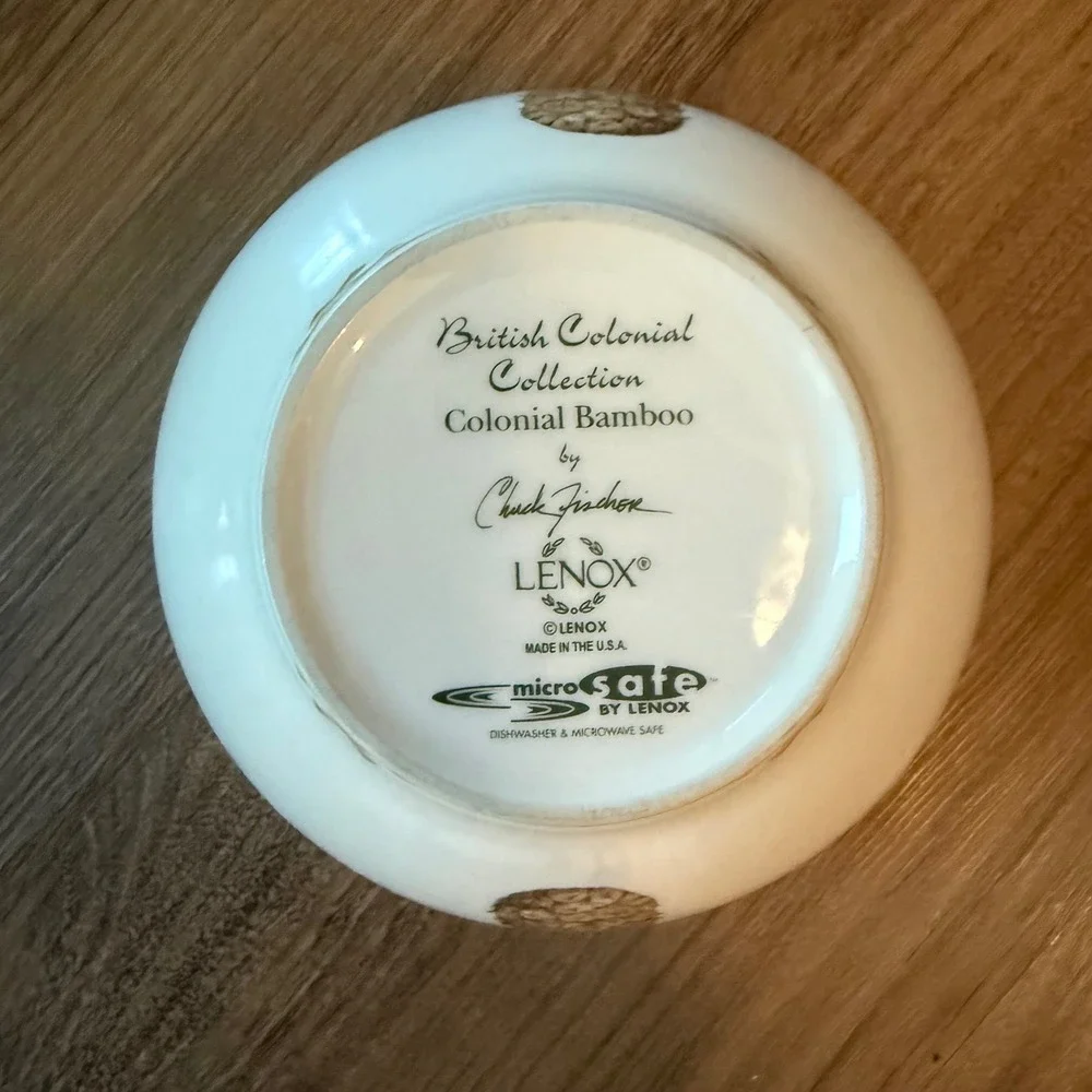 Lenox British Colonial Bamboo Pineapple Bowl Chuck Fischer Fine China USA